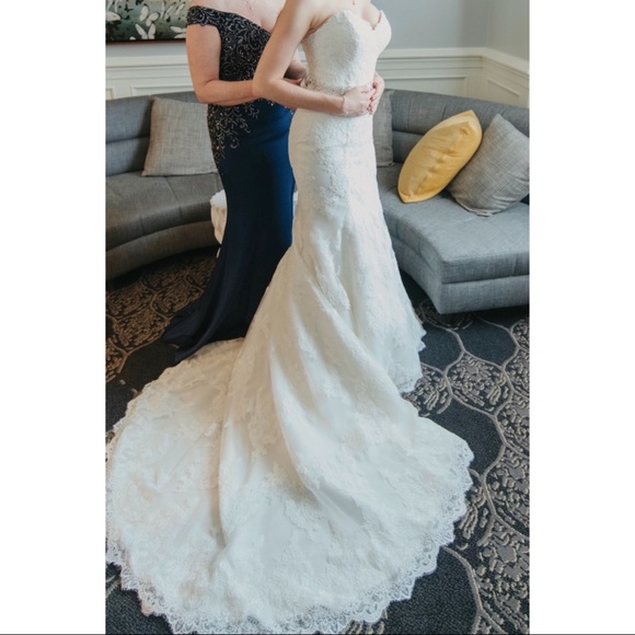 Maggie Sottero Strapless Wedding Dress - Picture 1 of 7